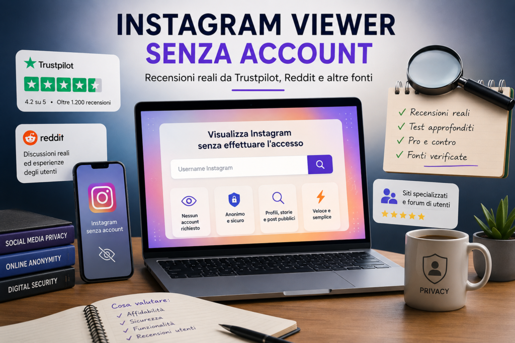 Instagram viewer senza account con recensioni reali da Trustpilot, Reddit e siti specializzati